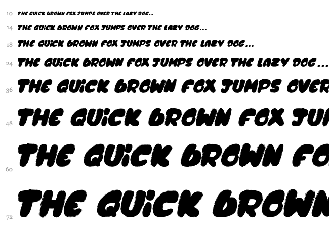 Docteur Tacotac font waterfall